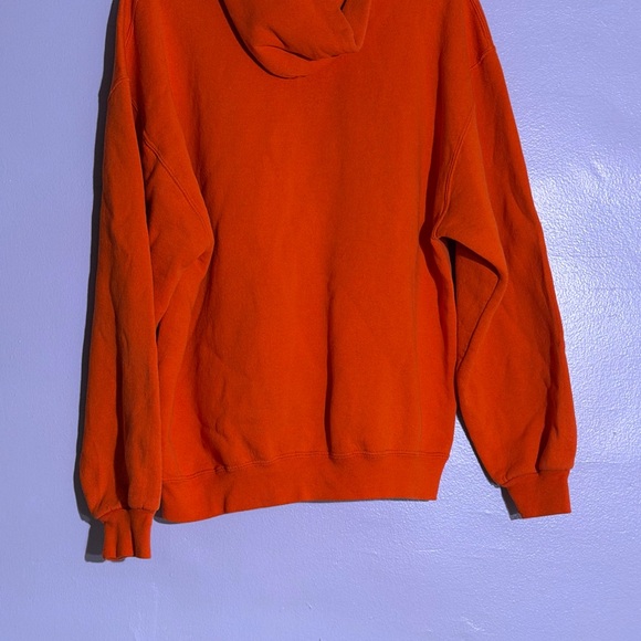 Russell Athletic Riddell Vintage 90s Orange Hooded Sweatshirt for Men size L - Picture 6 of 11